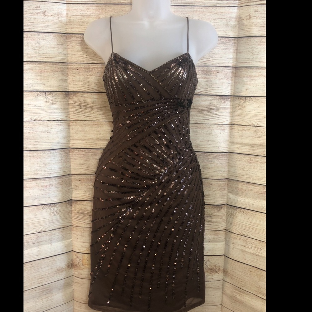 SEAN COLLECTION little brown dress